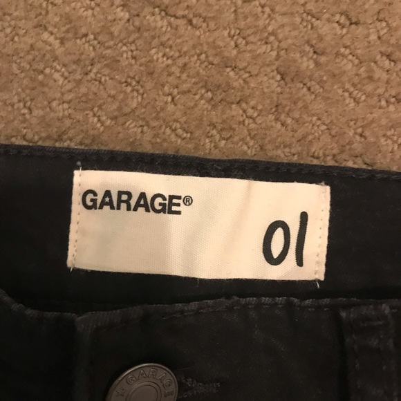 Garage High Waisted Black Denim Shorts - Picture 4 of 4